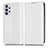 Samsung Galaxy A32 5G用手帳型 レザーケース スタンド カバー C03X サムスン ホワイト