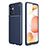 Samsung Galaxy A32 5G用シリコンケース ソフトタッチラバー ツイル カバー サムスン ネイビー