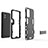 Samsung Galaxy A32 5G用ハイブリットバンパーケース スタンド プラスチック 兼シリコーン カバー T04 サムスン 