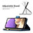 Samsung Galaxy A32 5G用手帳型 レザーケース スタンド バタフライ 蝶 カバー B03F サムスン 