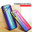 Samsung Galaxy A32 5G用ハイブリットバンパーケース プラスチック 鏡面 虹 グラデーション 勾配色 カバー LS2 サムスン 