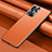 Samsung Galaxy A33 5G用ケース 高級感 手触り良いレザー柄 QK1 サムスン オレンジ