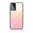 Samsung Galaxy A33 5G用ハイブリットバンパーケース プラスチック 鏡面 虹 グラデーション 勾配色 カバー JD1 サムスン ピンク