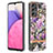 Samsung Galaxy A33 5G用シリコンケース ソフトタッチラバー バタフライ パターン カバー Y06B サムスン ラベンダー