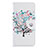 Samsung Galaxy A40用手帳型 レザーケース スタンド パターン カバー B01F サムスン ホワイト