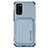 Samsung Galaxy A41用極薄ソフトケース シリコンケース 耐衝撃 全面保護 マグネット式 バンパー S02D サムスン ネイビー