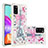 Samsung Galaxy A41用シリコンケース ソフトタッチラバー ブリンブリン カバー S03 サムスン ピンク