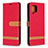 Samsung Galaxy A42 5G用手帳型 レザーケース スタンド カバー B16F サムスン レッド