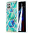 Samsung Galaxy A42 5G用シリコンケース ソフトタッチラバー バタフライ パターン カバー Y01B サムスン 