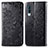 Samsung Galaxy A50S用手帳型 レザーケース スタンド パターン カバー サムスン ブラック