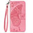 Samsung Galaxy A51 5G用手帳型 レザーケース スタンド カバー L03 サムスン ピンク