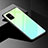 Samsung Galaxy A51 5G用ハイブリットバンパーケース プラスチック 鏡面 虹 グラデーション 勾配色 カバー サムスン 