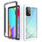 Samsung Galaxy A52 4G用360度 フルカバー ハイブリットバンパーケース クリア透明 プラスチック カバー JX2 サムスン ホワイト