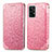 Samsung Galaxy A52 4G用手帳型 レザーケース スタンド パターン カバー S01D サムスン ローズゴールド