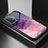Samsung Galaxy A52 4G用ハイブリットバンパーケース プラスチック パターン 鏡面 カバー LS1 サムスン パープル