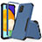 Samsung Galaxy A52 4G用ハイブリットバンパーケース プラスチック 兼シリコーン カバー 前面と背面 360度 フル MQ1 サムスン ネイビー・ブラック