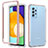 Samsung Galaxy A52 4G用360度 フルカバー ハイブリットバンパーケース クリア透明 プラスチック カバー JX1 サムスン ローズゴールド