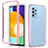 Samsung Galaxy A52 4G用360度 フルカバー ハイブリットバンパーケース クリア透明 プラスチック カバー JX1 サムスン ピンク
