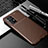 Samsung Galaxy A52 4G用シリコンケース ソフトタッチラバー ツイル カバー S01 サムスン ブラウン