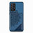 Samsung Galaxy A52 5G用極薄ソフトケース シリコンケース 耐衝撃 全面保護 マグネット式 バンパー S05D サムスン ネイビー