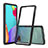 Samsung Galaxy A52 5G用360度 フルカバー ハイブリットバンパーケース クリア透明 プラスチック カバー ZJ5 サムスン ブラック