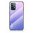 Samsung Galaxy A52 5G用ハイブリットバンパーケース プラスチック 鏡面 虹 グラデーション 勾配色 カバー LS1 サムスン ラベンダー