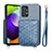 Samsung Galaxy A52s 5G用極薄ソフトケース シリコンケース 耐衝撃 全面保護 マグネット式 バンパー S08D サムスン ネイビー