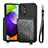 Samsung Galaxy A52s 5G用極薄ソフトケース シリコンケース 耐衝撃 全面保護 マグネット式 バンパー S08D サムスン ブラック