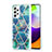 Samsung Galaxy A52s 5G用シリコンケース ソフトタッチラバー バタフライ パターン カバー Y01B サムスン モスグリー