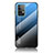 Samsung Galaxy A52s 5G用ハイブリットバンパーケース プラスチック 鏡面 虹 グラデーション 勾配色 カバー LS1 サムスン ネイビー