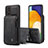 Samsung Galaxy A52s 5G用ケース 高級感 手触り良いレザー柄 C01S サムスン ブラック