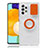 Samsung Galaxy A52s 5G用極薄ソフトケース シリコンケース 耐衝撃 全面保護 クリア透明 スタンド S01 サムスン オレンジ