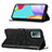Samsung Galaxy A52s 5G用手帳型 レザーケース スタンド バタフライ 蝶 カバー Y01B サムスン 