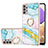Samsung Galaxy A53 5G用シリコンケース ソフトタッチラバー バタフライ パターン カバー アンド指輪 Y05B サムスン カラフル