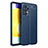 Samsung Galaxy A53 5G用シリコンケース ソフトタッチラバー レザー柄 カバー サムスン ネイビー