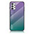 Samsung Galaxy A53 5G用ハイブリットバンパーケース プラスチック 鏡面 虹 グラデーション 勾配色 カバー LS1 サムスン マルチカラー