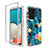 Samsung Galaxy A53 5G用前面と背面 360度 フルカバー 極薄ソフトケース シリコンケース 耐衝撃 全面保護 バンパー 透明 サムスン ブルー