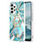 Samsung Galaxy A53 5G用シリコンケース ソフトタッチラバー バタフライ パターン カバー アンド指輪 Y01B サムスン 