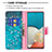 Samsung Galaxy A53 5G用手帳型 レザーケース スタンド パターン カバー B01F サムスン 