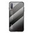 Samsung Galaxy A7 (2018) A750用ハイブリットバンパーケース プラスチック 鏡面 虹 グラデーション 勾配色 カバー サムスン ブラック