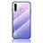 Samsung Galaxy A70E用ハイブリットバンパーケース プラスチック 鏡面 虹 グラデーション 勾配色 カバー LS1 サムスン ラベンダー