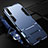 Samsung Galaxy A70S用ハイブリットバンパーケース スタンド プラスチック 兼シリコーン カバー R02 サムスン ネイビー