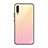 Samsung Galaxy A70S用ハイブリットバンパーケース プラスチック 鏡面 虹 グラデーション 勾配色 カバー H01 サムスン ローズゴールド