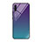 Samsung Galaxy A70S用ハイブリットバンパーケース プラスチック 鏡面 虹 グラデーション 勾配色 カバー H01 サムスン パープル