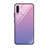 Samsung Galaxy A70S用ハイブリットバンパーケース プラスチック 鏡面 虹 グラデーション 勾配色 カバー H01 サムスン ピンク