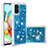 Samsung Galaxy A71 4G A715用シリコンケース ソフトタッチラバー ブリンブリン カバー S01 サムスン ネイビー