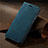 Samsung Galaxy A71 4G A715用手帳型 レザーケース スタンド カバー L15 サムスン ネイビー