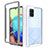 Samsung Galaxy A71 4G A715用360度 フルカバー ハイブリットバンパーケース クリア透明 プラスチック カバー ZJ3 サムスン ホワイト
