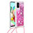 Samsung Galaxy A71 4G A715用シリコンケース ソフトタッチラバー ブリンブリン カバー 携帯ストラップ S03 サムスン 