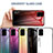 Samsung Galaxy A71 4G A715用ハイブリットバンパーケース プラスチック 鏡面 虹 グラデーション 勾配色 カバー LS1 サムスン 
